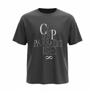 NWT Club Paradise Unisex Black Short Sleeve Logo Graphic Tee Shirt - Size XL